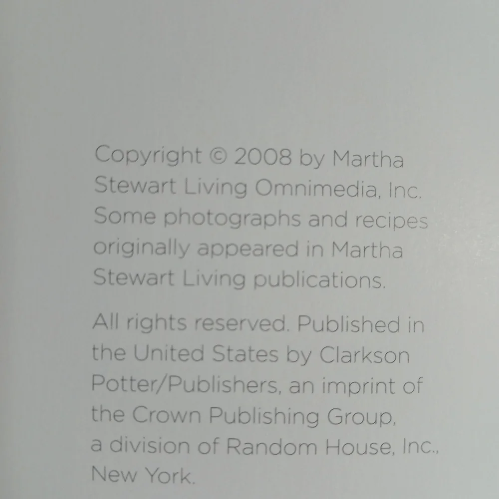 MARTHA STEWART'S COOKIES Cookbook First Edition, Tenth Printing Softcover Fine